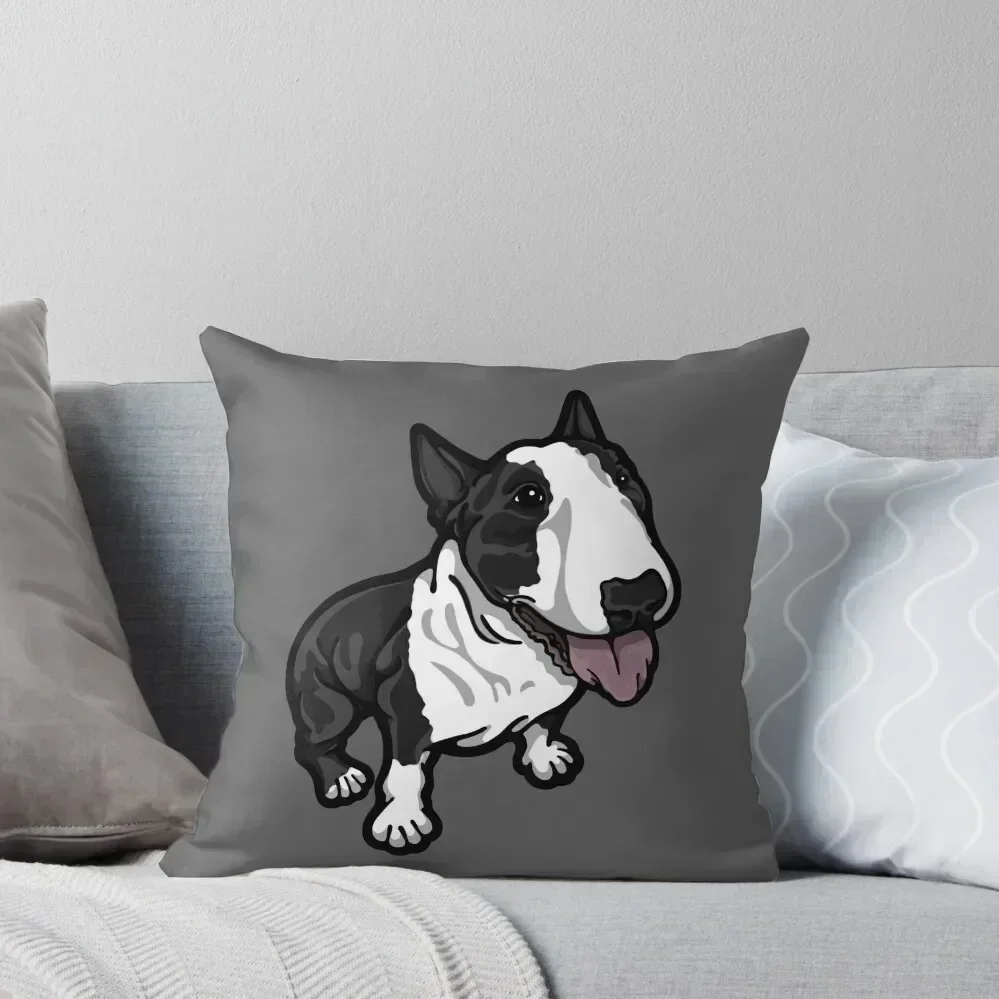 Happy Black and White Bully Throw Pillow Decorative Pillow Covers For Sofa Luxury Pillow Cover