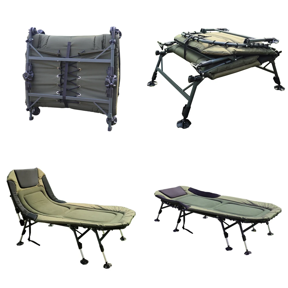 Adjustable Portable Recliner Foldable Outdoor Sun Lounger Lounge Chair Lunch Break Folding Bed Office Breathable Comfort Bed