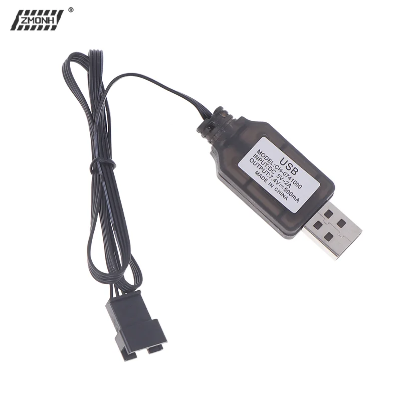 

[H]1PCS 7.4V SM-4P Plug USB Charger For DE36W DE65 HM202 EC08 EC16 RC Car M416 Electric Gel Ball Blaster Battery Charger