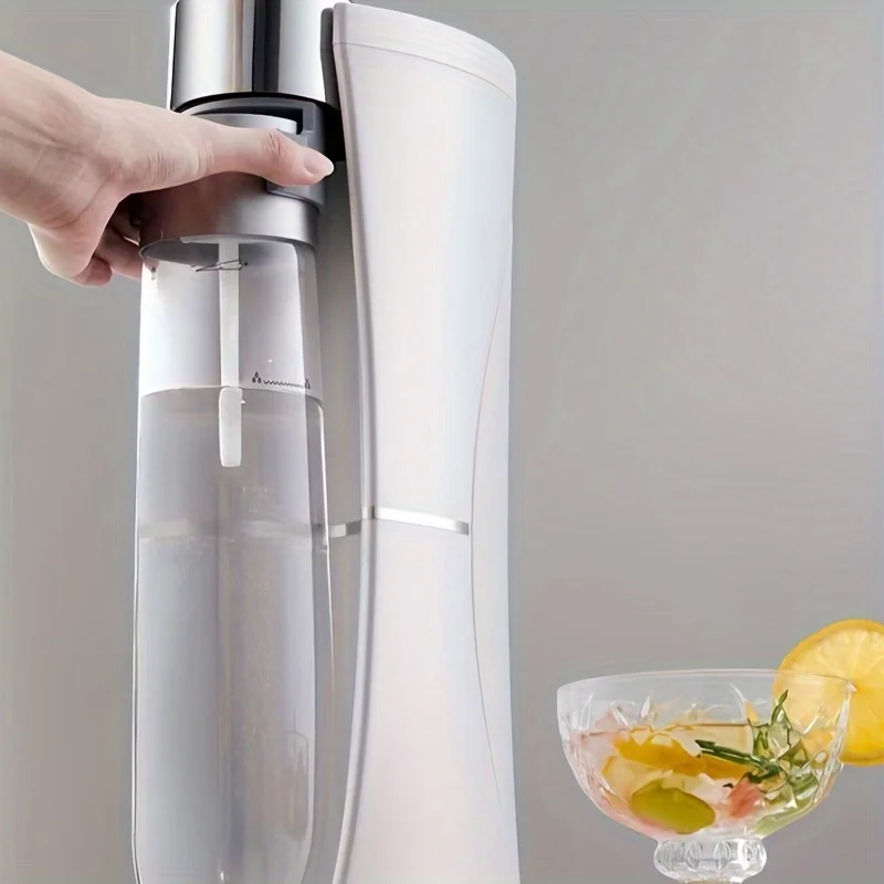 Household Soda Drink Maker Sparkling Water Carbonated Drink Making Machine CO2 Adding Fizzy Flavored DIY 1L Capacity Manual