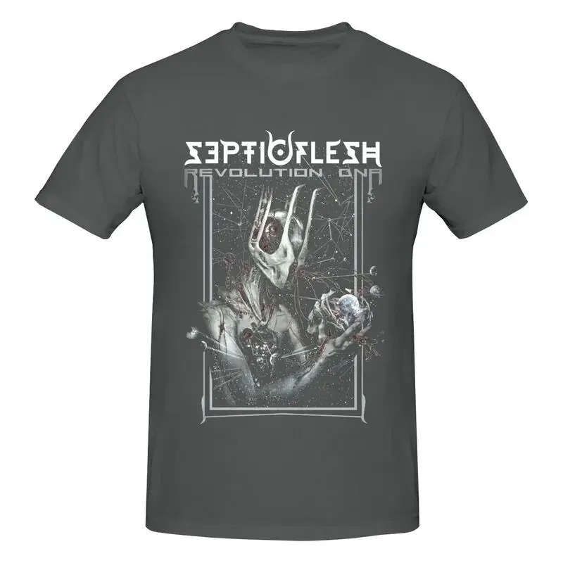 Septic Flesh Revolution Dna Schwarz Shirt T-Shirt T-Top Design Vintage Comfortabel