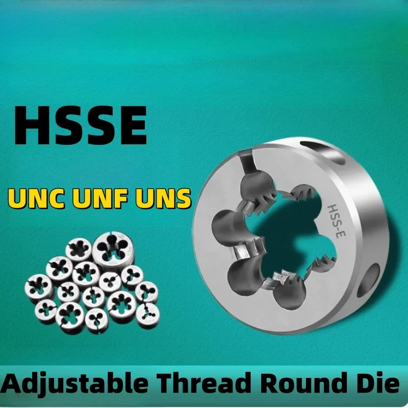 High Speed Steel Adjustable AR-D Round Dies UNC UNF UNS Sizes 0-80 2-64 3-56 4-48 5-44 6-40 8-36 10-28 12-28 1 4 3 8 5 16 1 2