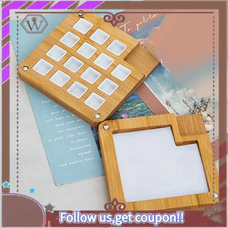 ABBG-لوحة ألوان مائية محمولة صندوق صينية طلاء صغير للفنانين في الهواء الطلق كراسة الرسم لوحة الغواش متينة وسهلة التركيب