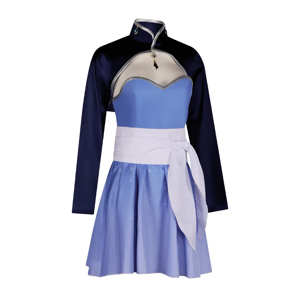 Anime Ice and Snow Romance Princess RWBY Cosplay Costume Disguise Suits Woman Halloween Cosplay Weiss Schnee Dress Clothing