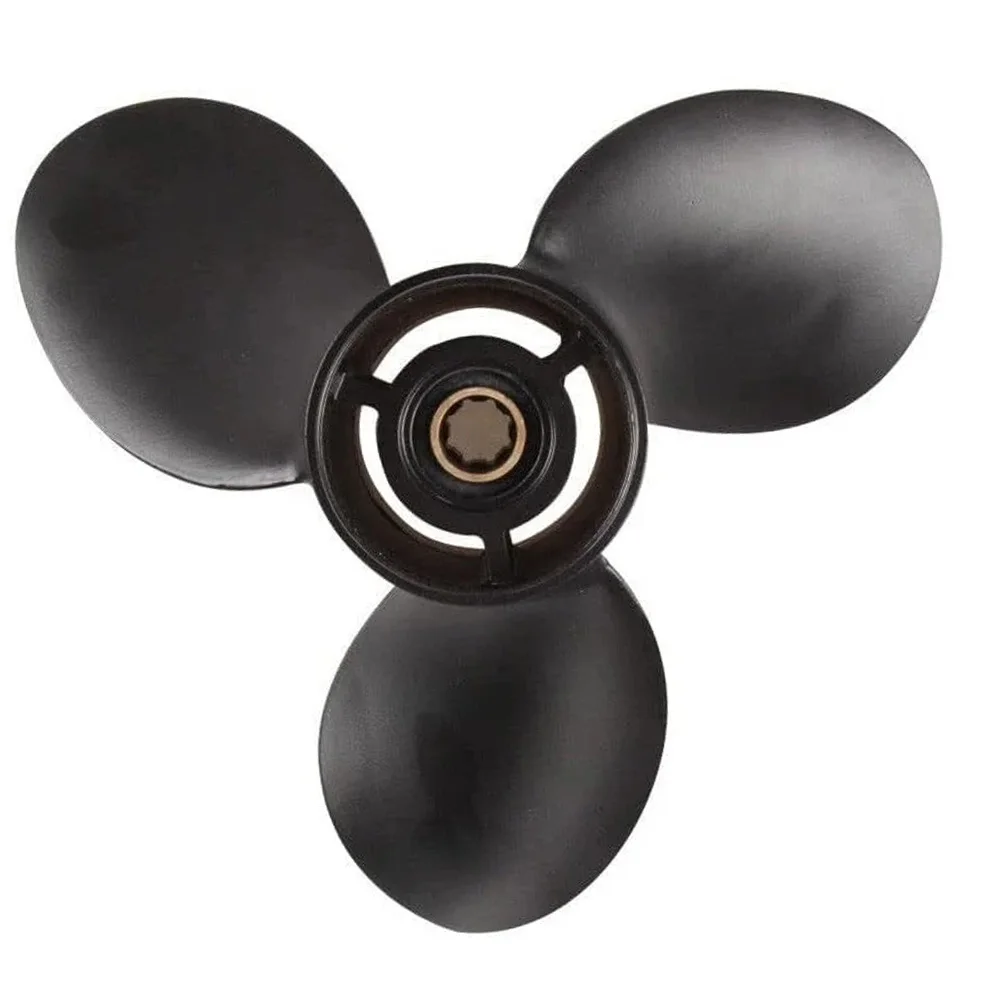 

3 Blade Propeller Boat Propeller 3-blade 8 SplineE Right-hand Rotation 9 Diameter Aluminum Alloy Direct Replacement