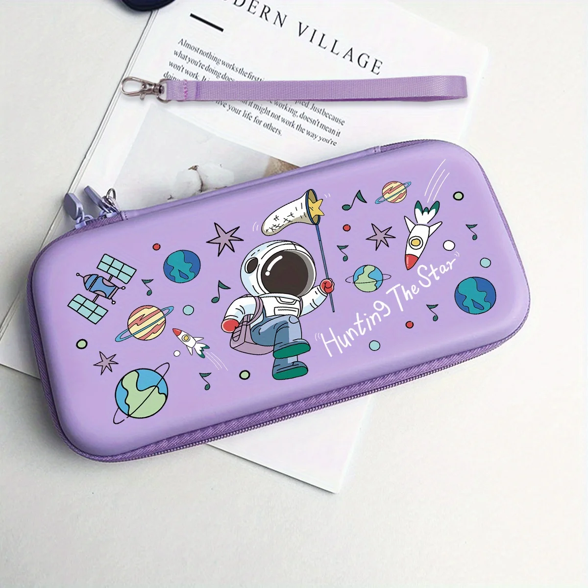 Purple Cartoon Astronaut Ghost Nintendo Switch Portable Travel Bag for  Switch Console Gaming Accessories Anti-fall Storage Bag