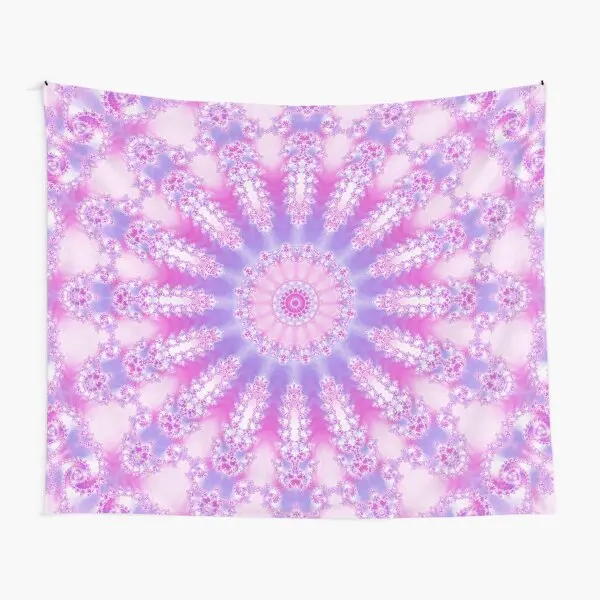 Pale Pink Magenta And Purple Mandala  Tapestry Room Hanging Living Art Yoga Wall Mat Decoration Decor Blanket Colored Beautiful