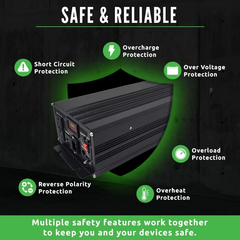 Up System for Emergency and Power Outage, Superior Home Silent  2000W Sump Pump Battery Backup System, Safe Back