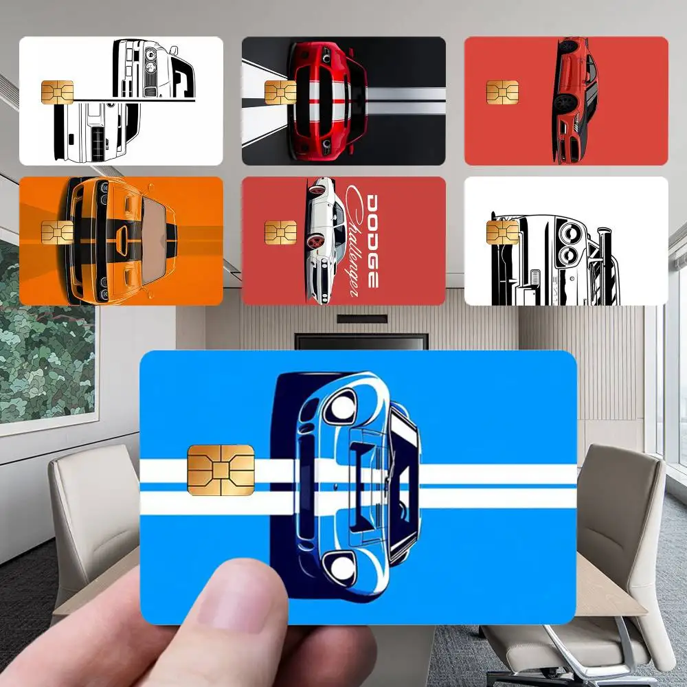 

D-DodgE C-Challenger-SRT Card Stickers New Cartoon Card Debit Bank Charge Card Bus Metro Waterproof Sticker Decal Decoration
