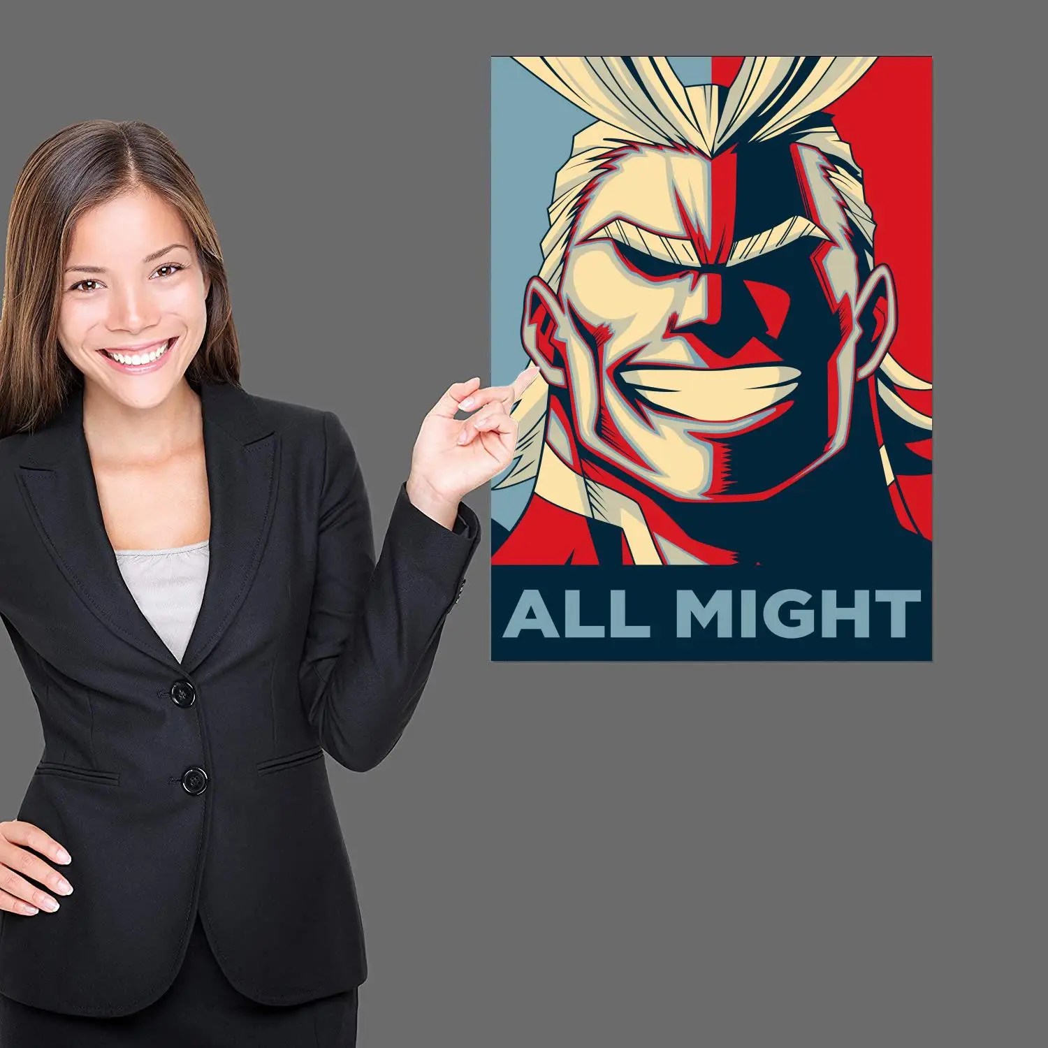 Anime Academia All Might Canvas Painting Poster Prints Wall Art Poster For Modern Family Living Room Home Decor