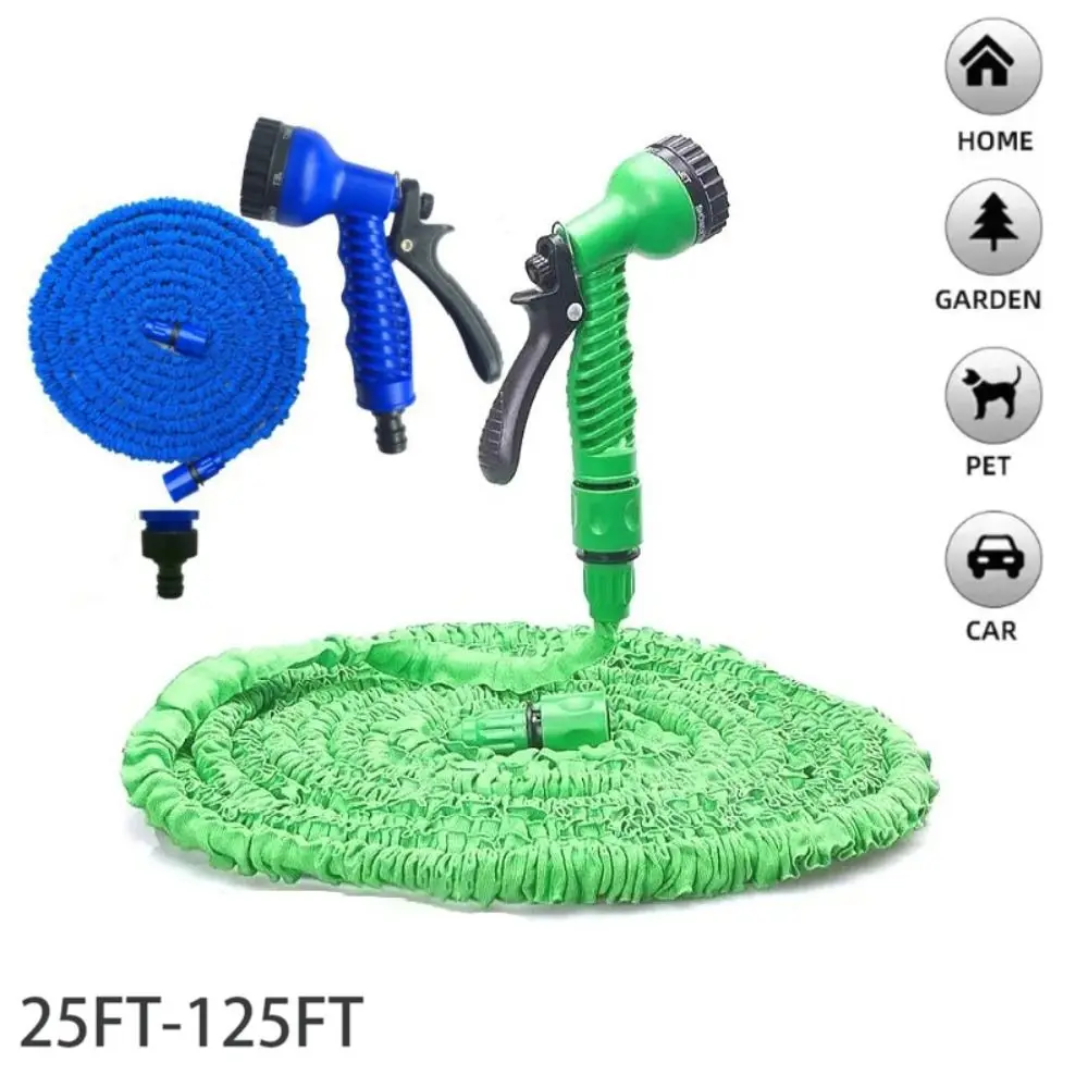 Plastic Material Expandable Magic Hose Retractable Design 7 Spraying Functions Garden Watering Hose Durable Materials