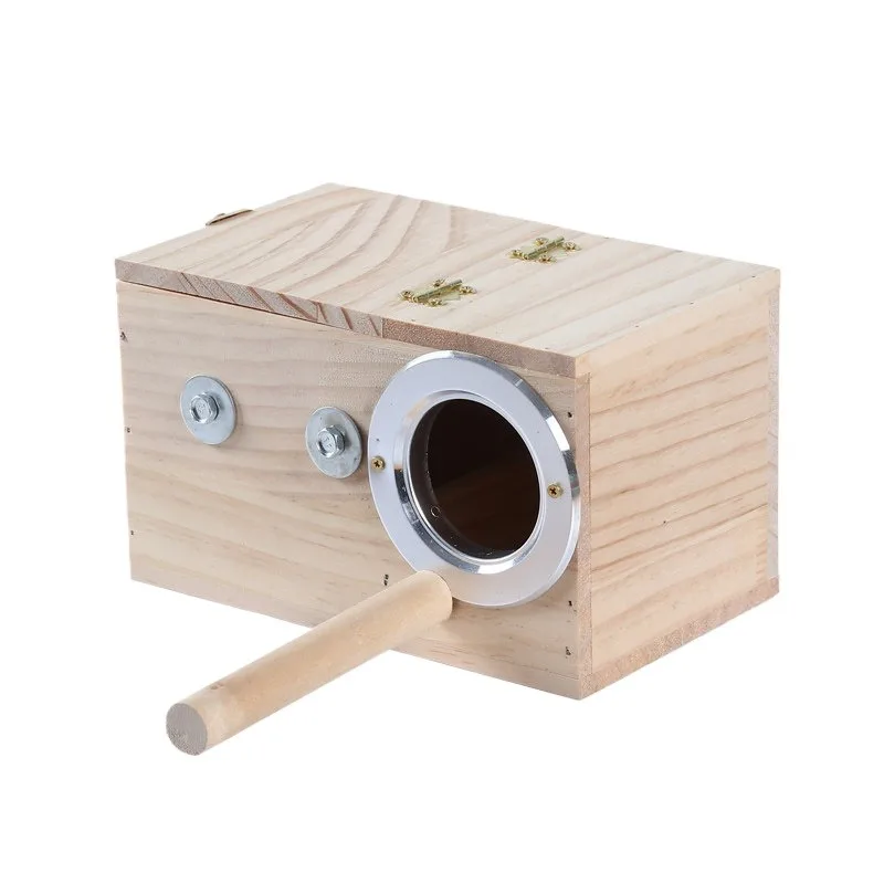 FOR Solid Wood Bird's Nest Horizontal Hanging Nest Vertical Bird's Parrot Outdoor Warm Breeding Box Vertical Without Drawer