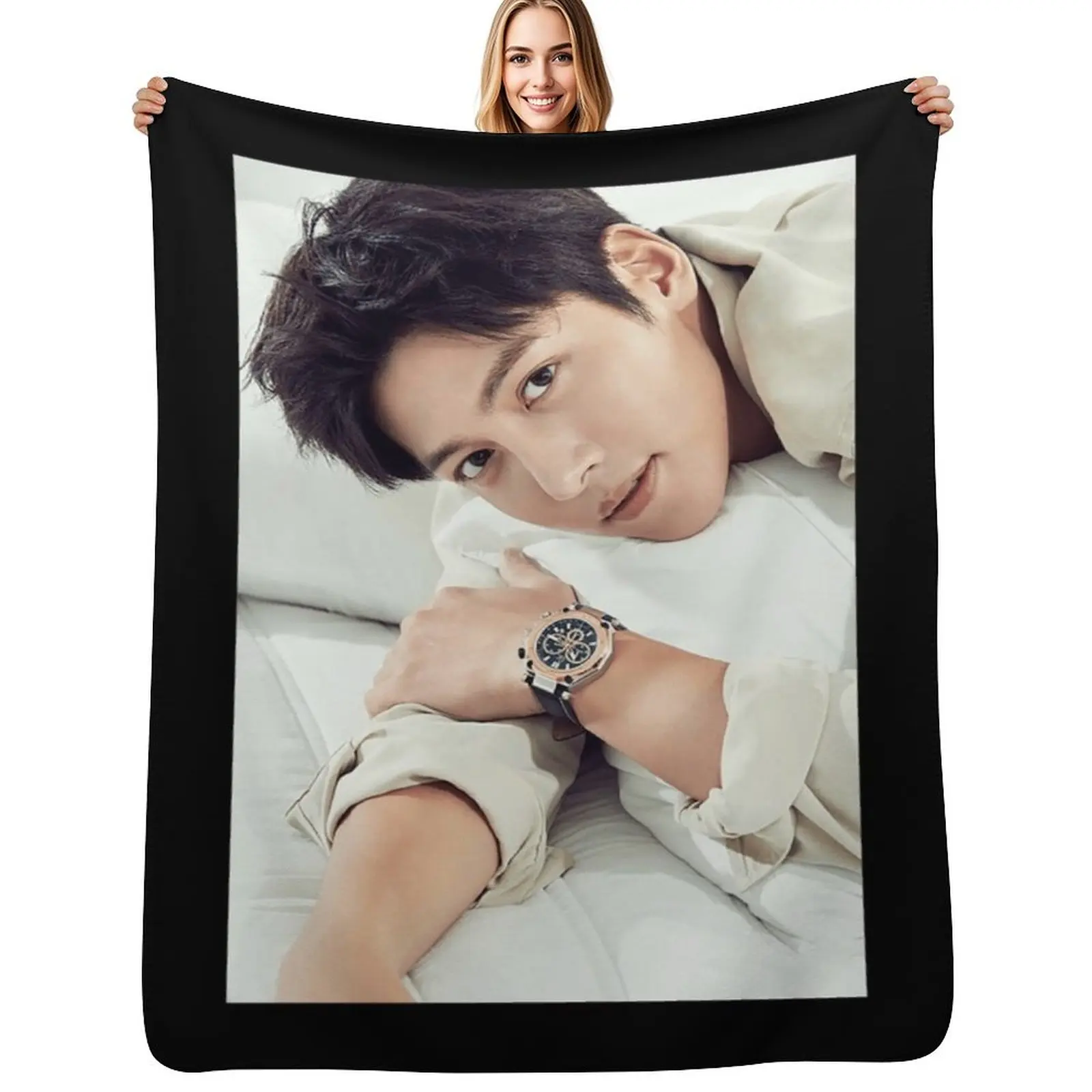 

Ji Chang Wook Classic . Throw Blanket christmas decoration Thin valentine gift ideas Bed Blanket