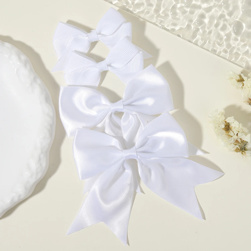 4 Stück/Set Mädchen-Haaraccessoires, 2 große + 2 kleine Haarspangen mit Schleifen, süße, niedliche Haaraccessoires für Kinder und Babys zum Tragen – Detail 11