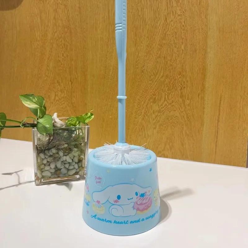 Hello Kitty Toilet Brush Bathroom Cleaning Tool Cute Cartoon Toilet Bowl Brush Set Long Handle Scrubber Wall Mounted Home WC Cle
