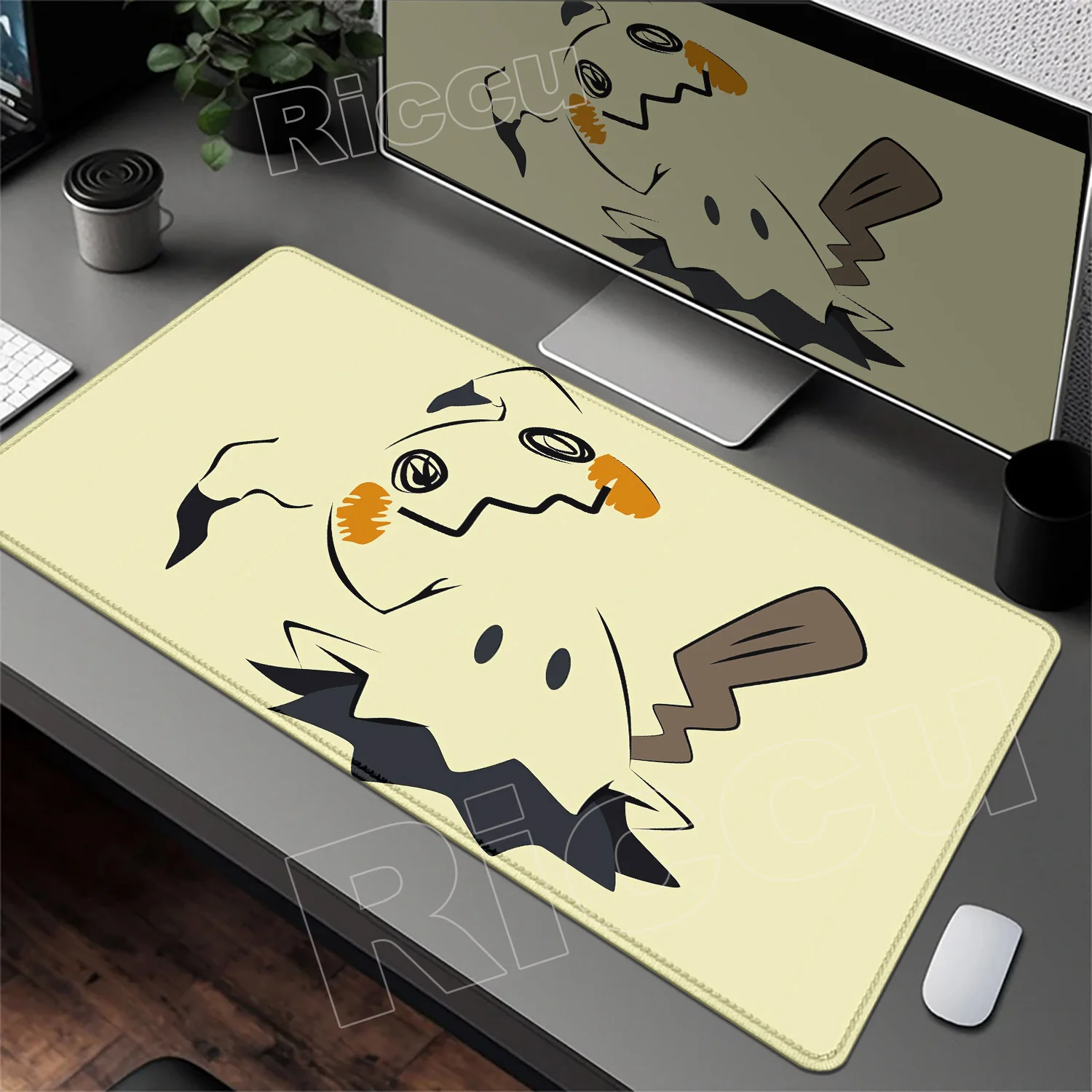 New Mouse Pad P-pokemon Mimikyu Large Keyboard Mousedesk Pad Non-slip Rubber Gaming Mousepad Laptop Mouse Carpet Game Table Mat