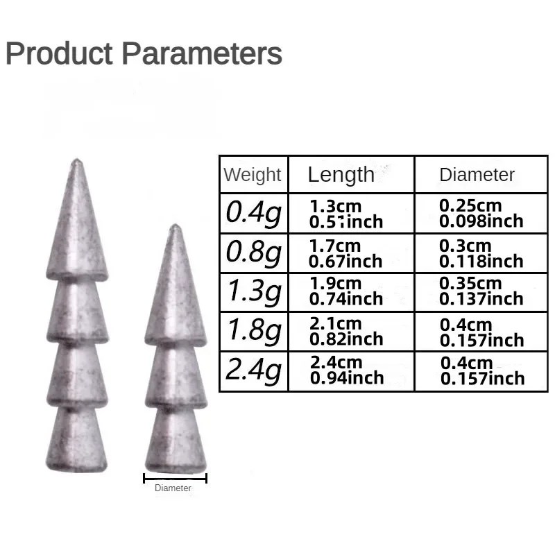 Insertos de plomo para vinilo – Peso equilibrado para cebo blando
