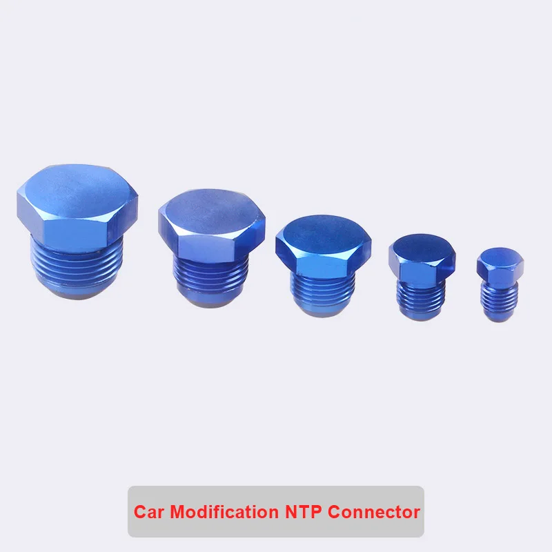 1Pcs Blue Oil Cooling Joint Retrofit Rotary Joint Auto Parts Suitable for All Cars Aluminum Alloy Retrofit Parts