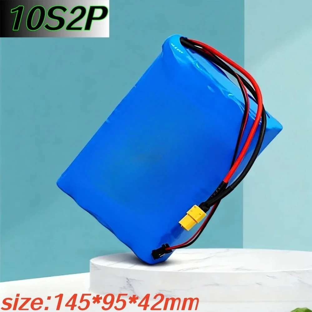 

36V 8000mAh 10S2P 18650 Lithium Battery Pack with BMS, for 350W Bicycle, Customizable XT60/DC5521 Multiple Plugs Option