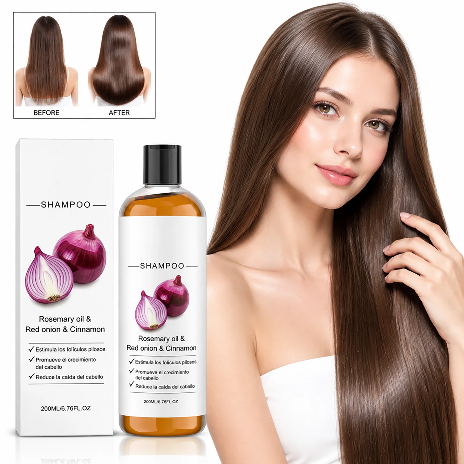 200ml 200ml Rosemary Red Onion Shampoo Strengthen Hair Reduce Breakage Improve Scalp Health Control Oil Nourishing Hair Daily Care - Aliexpress Deal