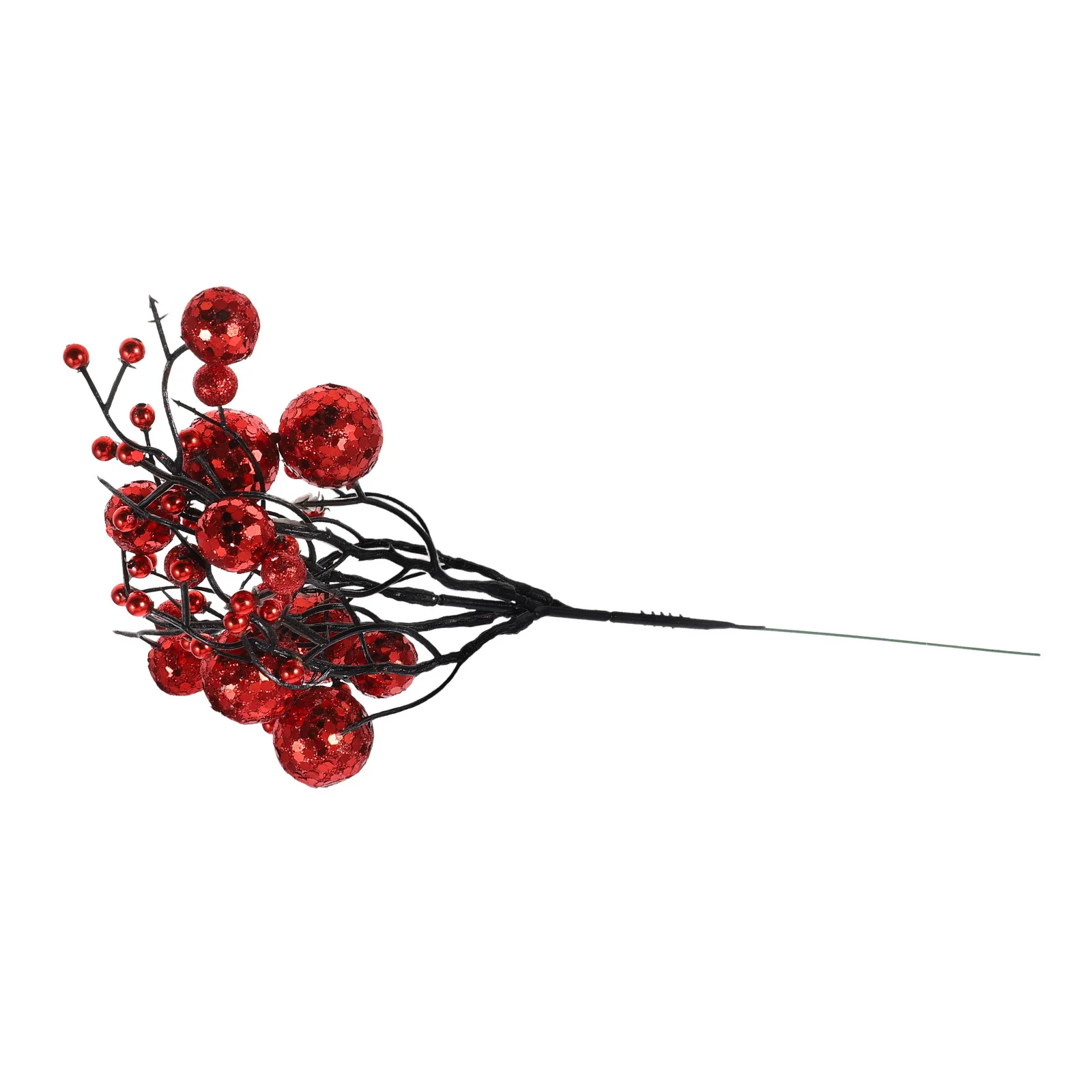 بريق الاصطناعي التوت الجذعية الديكور الأحمر عيد الميلاد يختار البريق شجرة عيد الميلاد الأغصان DIY بها بنفسك المواد الحرفية الجمال طويل الأمد