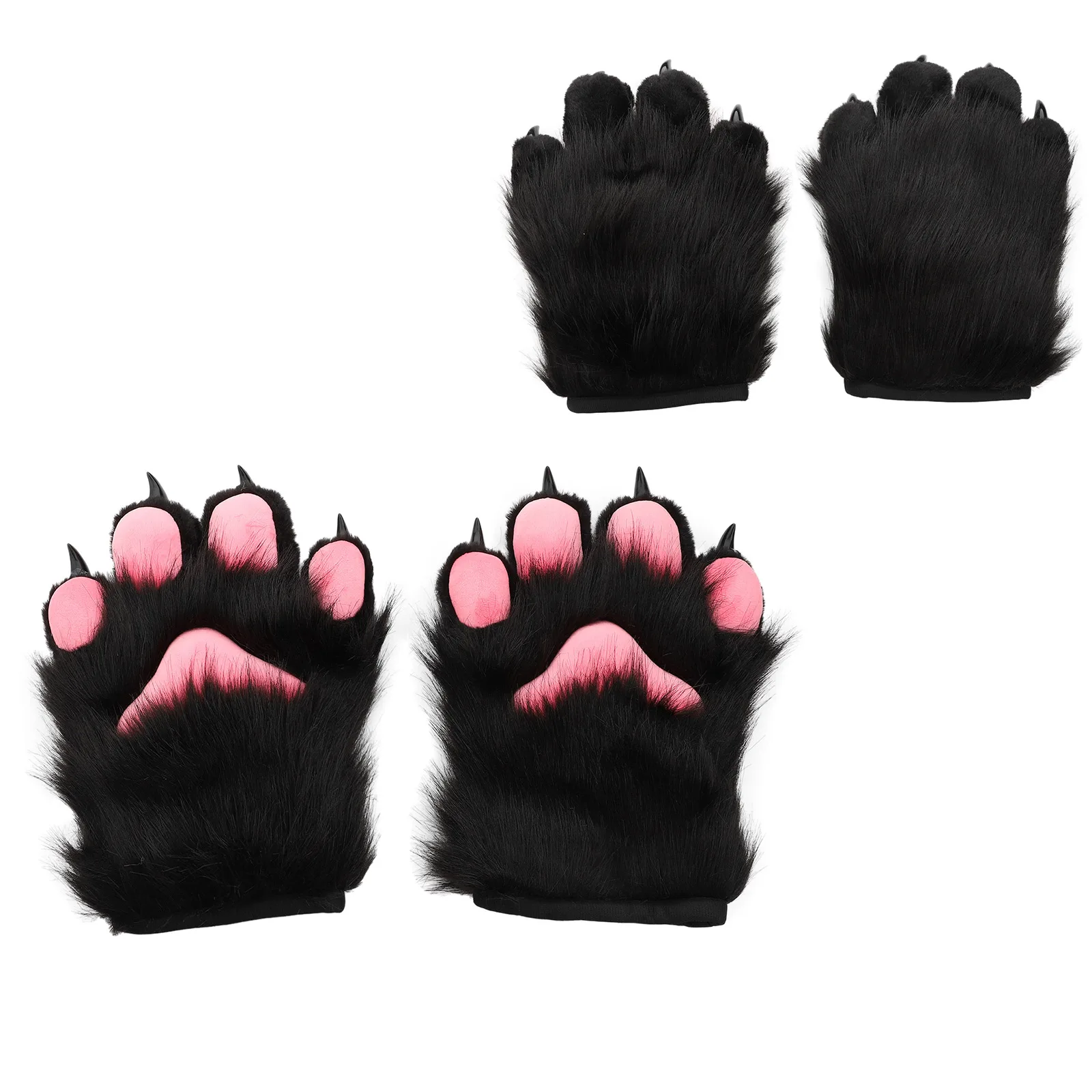 

Adult New Kawaii Cat Claw Paw Gloves Cartoon Cute Unisex Plush Mittens Simulation Warm Soft Plush-Fluffy Bear Cat Winter Gloves