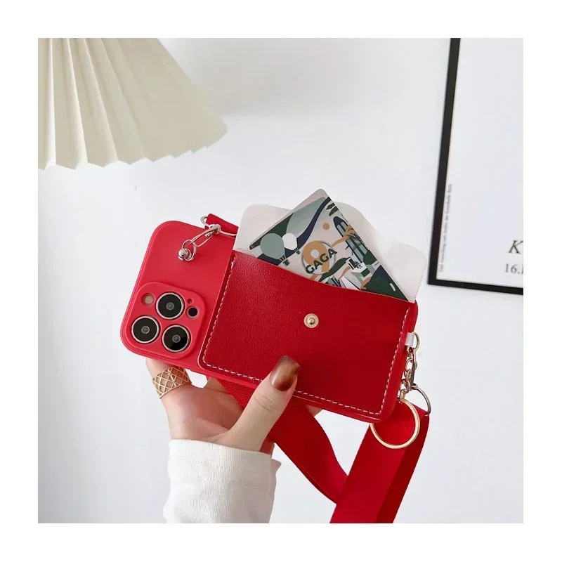 ل Xiaomi 15T Pro Crossbody قلادة حزام الحبل الحبل محفظة سيليكون الحال بالنسبة Xiaomi Mi 15 T 17 برو ماكس فتحة للبطاقات بولي يوريثان قذيفة #5