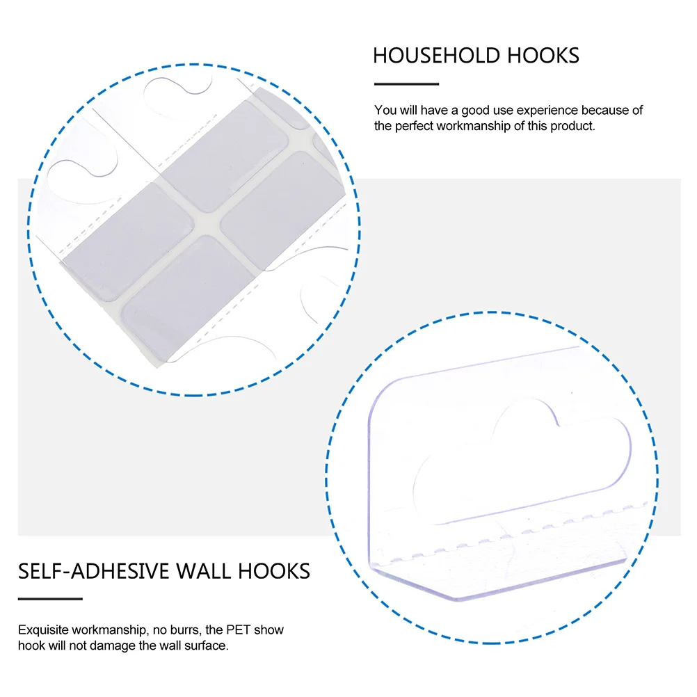 

200Pcs Durable Clear Hanging Tabs Foldable Design Retail Display Hooks Hangers Plastic Hooks Hanging Tabs Retail Display