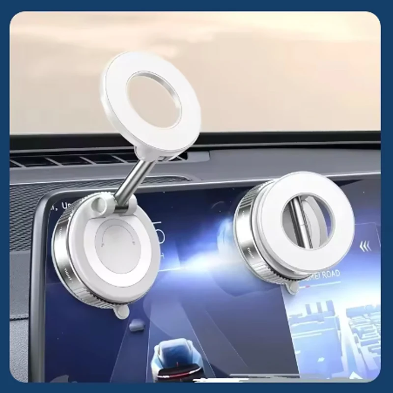 K007 車載マグネットホルダー 強力吸着 360度回転 °   携帯電話用ナビゲーション車載ホルダー折りたたみ式ユニバーサルスタンド