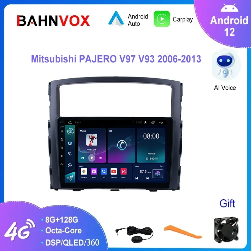 

9" Android 12.0 Car Radio for Mitsubishi Pajero 2006-2011 GPS Navigation Multimedia Video Player Carplay Stereo Head Unit 2din