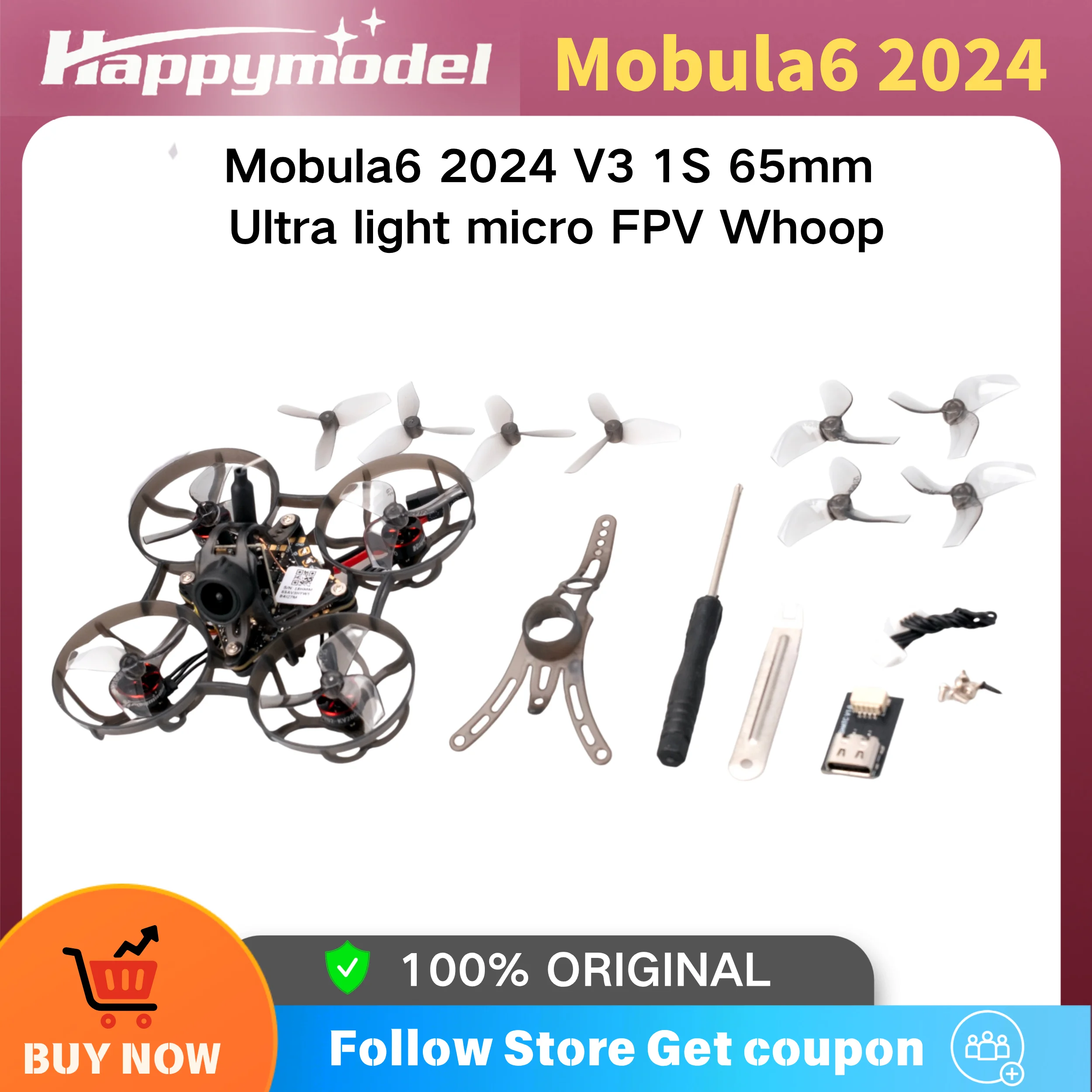 Drone Kit Vtol - HappyModel Mobula6 2024 1S 65mm Ultra