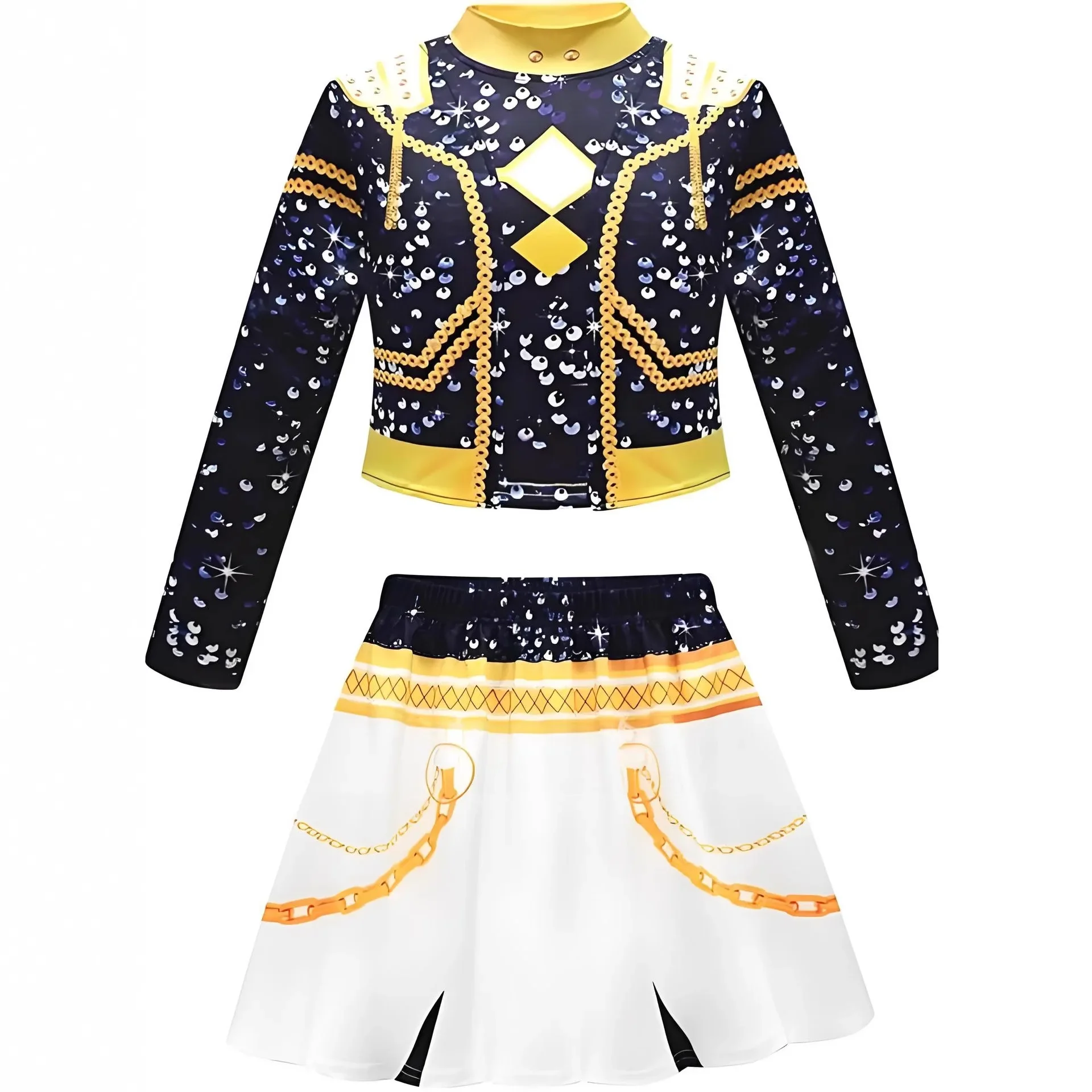 

Girls Anime Cosplay Costume Demon Slayer Print Kpop Mira Zoey Rumi Carnival Huntrix Outfit Set