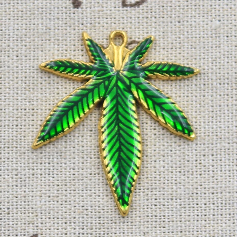 6pcs Charms Maple Leaf 39x34mm Antique Bronze Silver Color Pendants Making DIY Handmade Tibetan Bronze Silver Color Jewelry