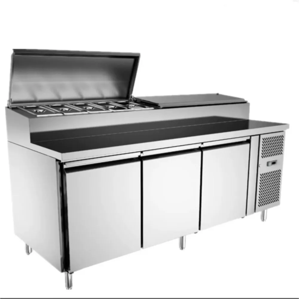 Subway Pizza Prep Commercial Sandwich Refrigerated Stainless Steel Counter Top Salad Refrigerator