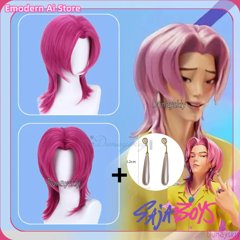 

Romance Cosplay Costume Wig 1PCS 30CM Anime Demon Hunter Saja Boy Wig Kpop Group Singing Korea Style Halloween Event Party