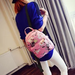 New Fashion Butterfly Flower Children's Backpack Floral Pattern PU Leather Leisure Backpack Student Bag Leisure Travel Bag