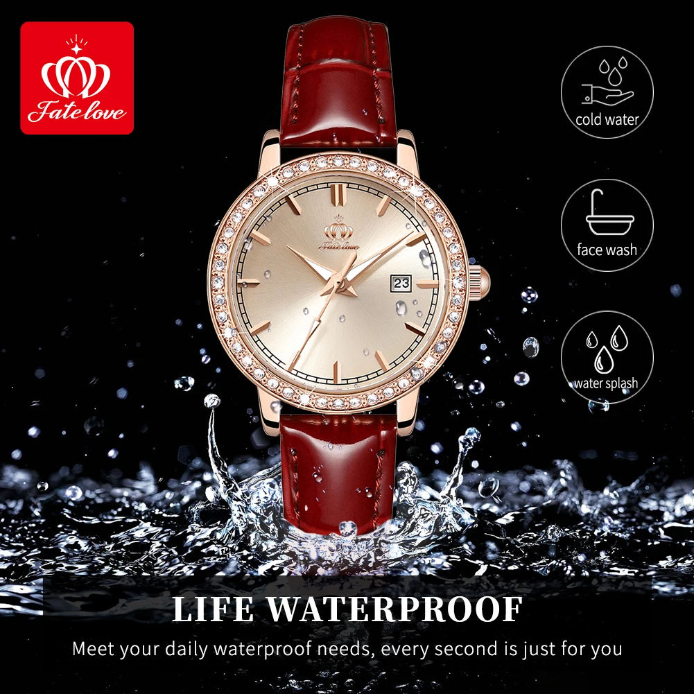 Fave love-女性用防水クォーツ時計,ファッショナブル,新品,fl903