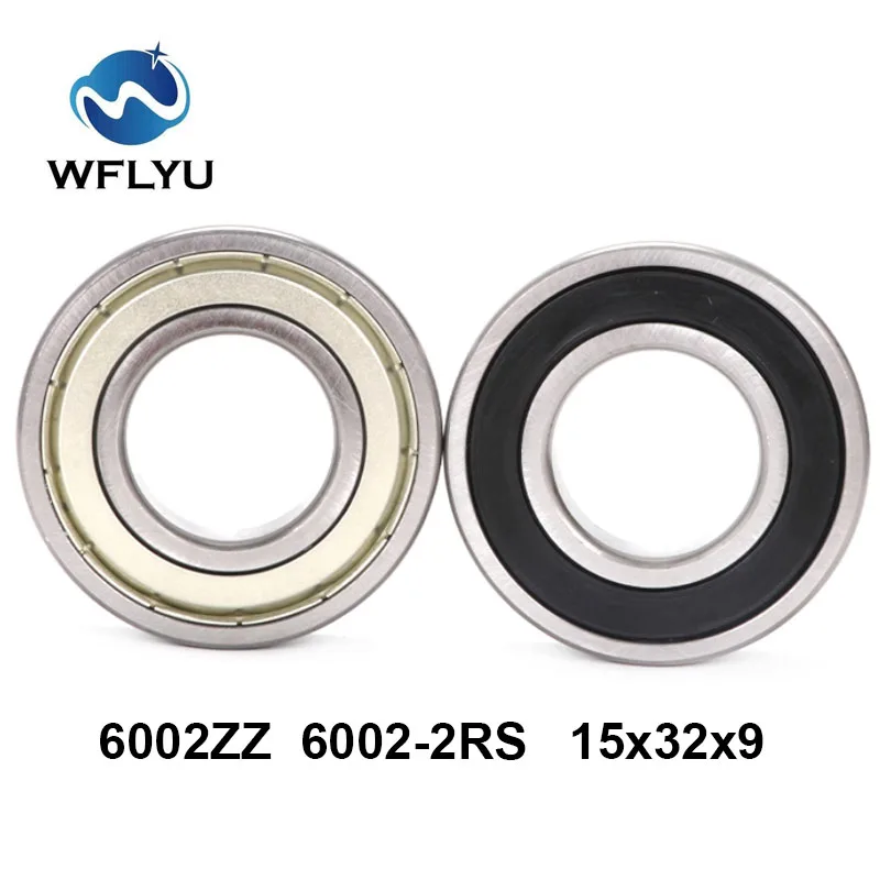 

WFLYU (10 шт.) 6002 2RS ZZ 15*32*9 мм 6002RS 6002Z RS 2Z Внутренний диаметр 15 мм Радиальные шарикоподшипники из хромированной стали