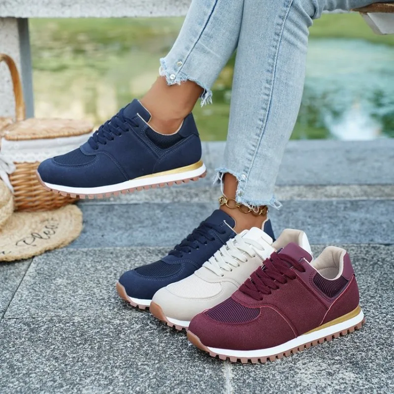 New Casual Shoes Fashion All-match Running Shoes Breathable Cloth Surface Lightweight Sports Women's Shoes Zapatos De Mujer