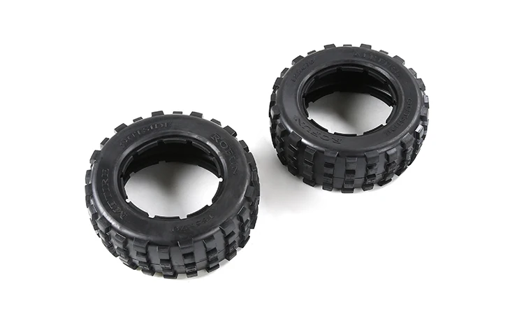 Ruofan 97062 pneus LT para carro de controle remoto com tração nas quatro rodas, um par de pneus Wasteland de quarta geração, Losi universal