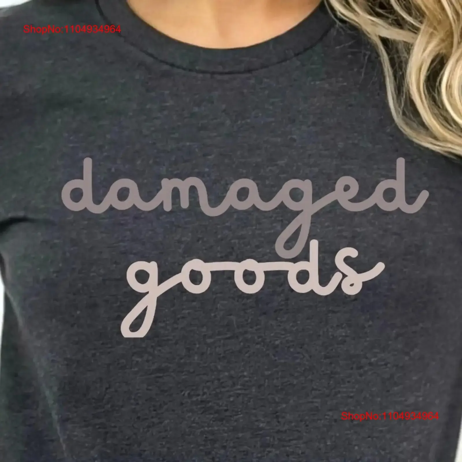 

Damaged Goods Sarcastic Divorce Cheeky Widow or Widower Funny Breakup T Shirt Snarky Grief Bereavement BellaCanvas vintage