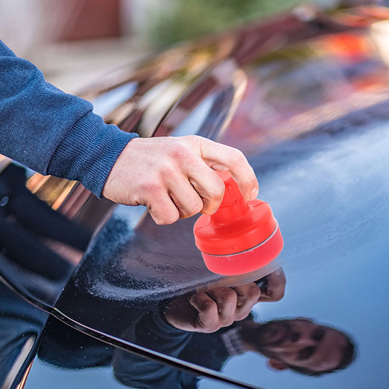 

Ergonomic Hand Grip Wax Applicator Kit Durable Sponge Pads Multi-Purpose Car Boat Detailing Manual Operation Convenience