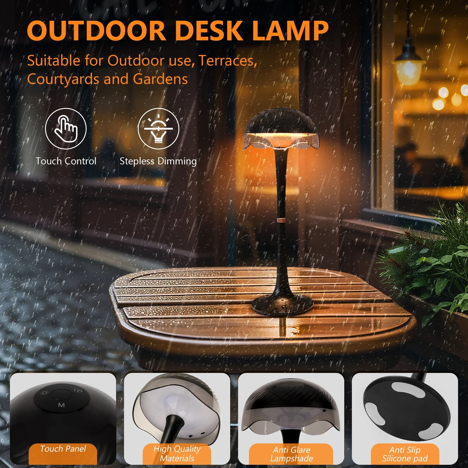 قابلة للشحن LED ضوء الليل RGB عكس الضوء اللمس الاستشعار الجدول مصباح المحيطة لمبة مكتب لغرفة النوم غرفة المعيشة فندق زخارف للحانات