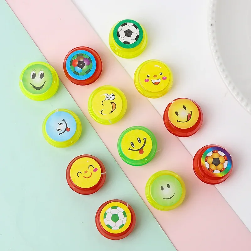 15Pc Cute Smile Mini Transparent Yoyo Ball Interesting Sports Toys for Kids Birthday Party Favors Pinata Filler School Prizes