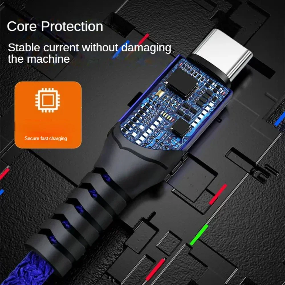 66W Cable USB C to Type C to Lighting PD Fast Charger Data 3 in 1 Quick Charging Cord For iPhone 14 13 12 Huawei  Samsung Xiaomi