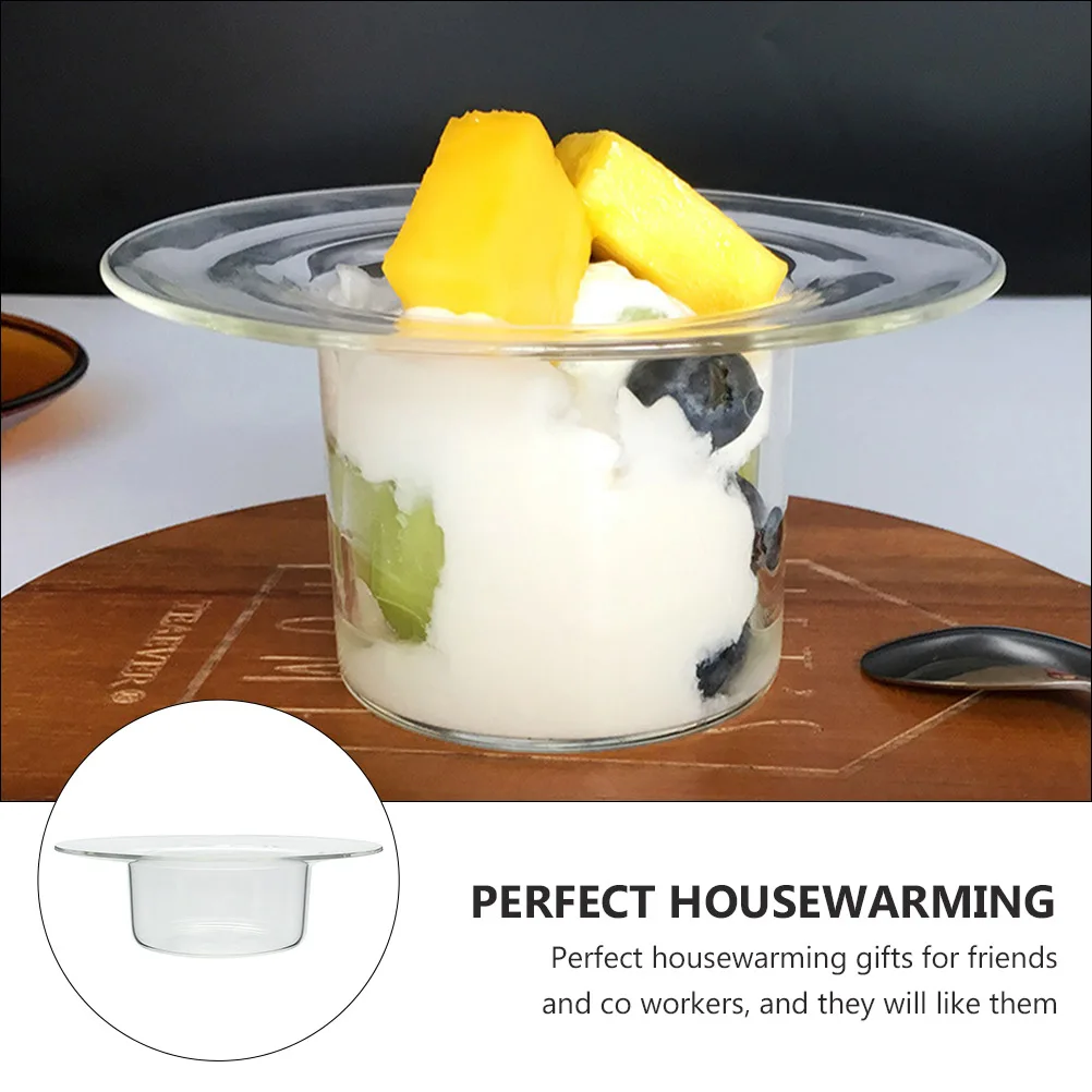 

1Pcs Sweet Dessert Bowl Transparent Glass Fruit Serving Bowl for Yogurt Salad Snack Household Kitchen Storage Use