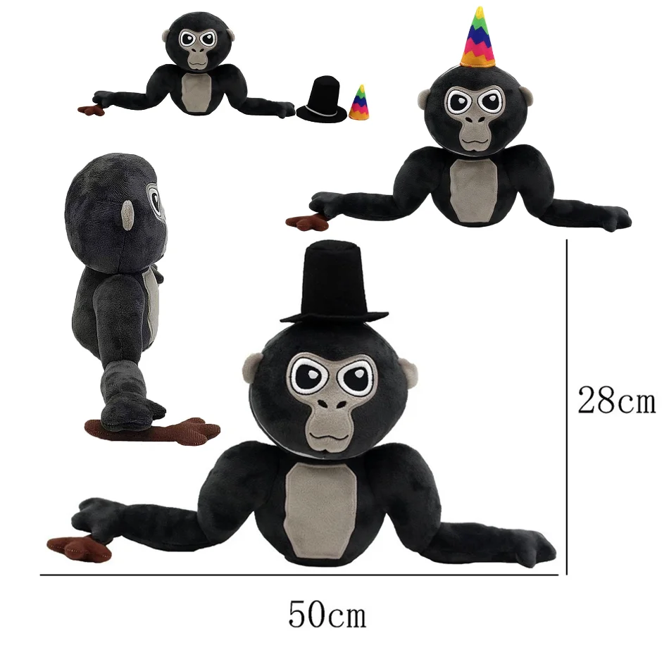 Gorilla Tag Monke Plush Toy Polychrome Cute Soft Stuffed Cartoon Anime Home Decoration Dolls Kawaii Pillow Birthday Gift For Kid