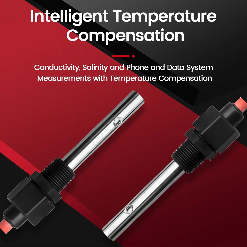 Isolated Solution Conductivity Sensor Module Detection EC Salt TDS Sensors Transmitter Modbus RS485 0-2V 4-20mA Stainless Steel