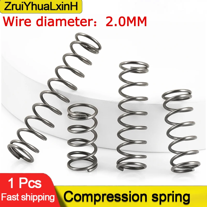 

Flashsale Diameter 2.0 mm, Od：10-30 mm 65MN Strong Spring Steel Pressure Compression Spring Shock Absorption Return Spring