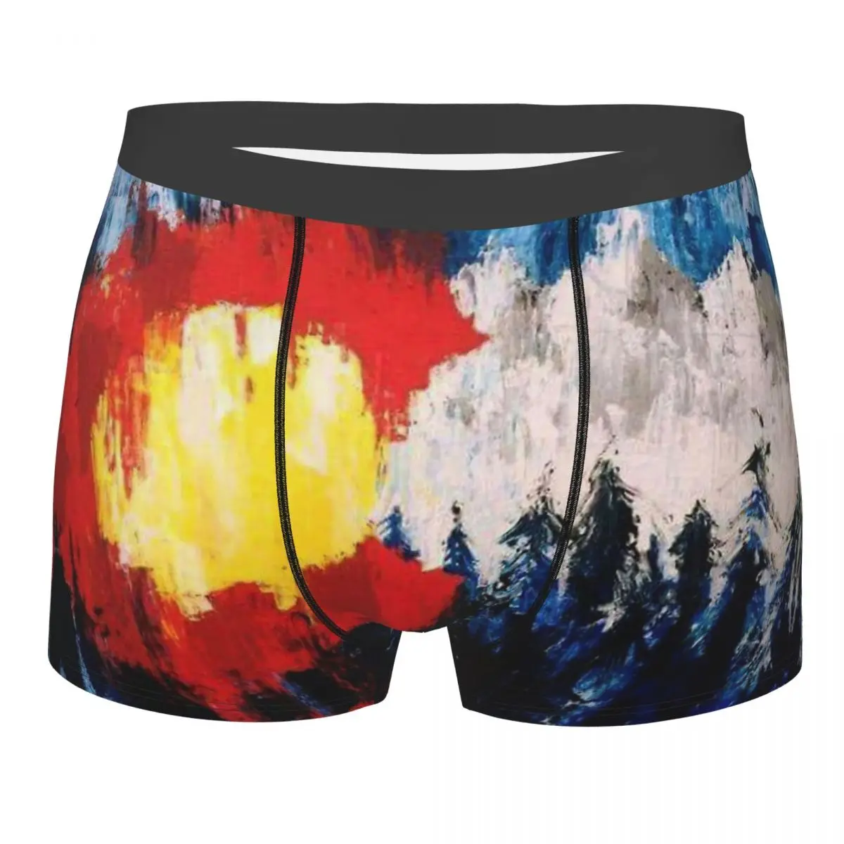 Calzoncillos de la bandera nacional de Colorado Rocky Mountains para hombre, ropa interior transpirable, pantalones cortos ventilados, Calzoncillos Bóxer